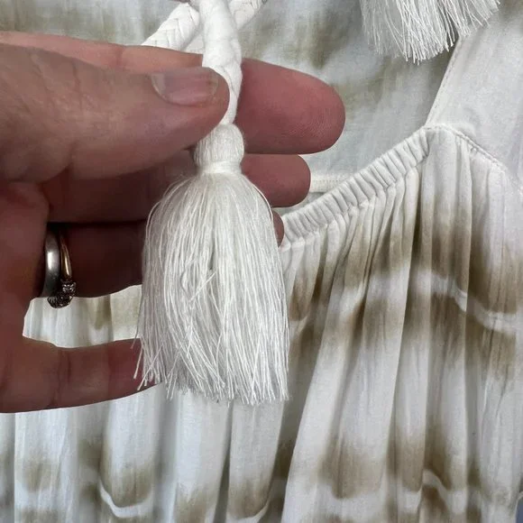 Aerie Beach Tie Dye Cotton Maxi Sundress Size L Boho Beachy Summer - Picture 9 of 12